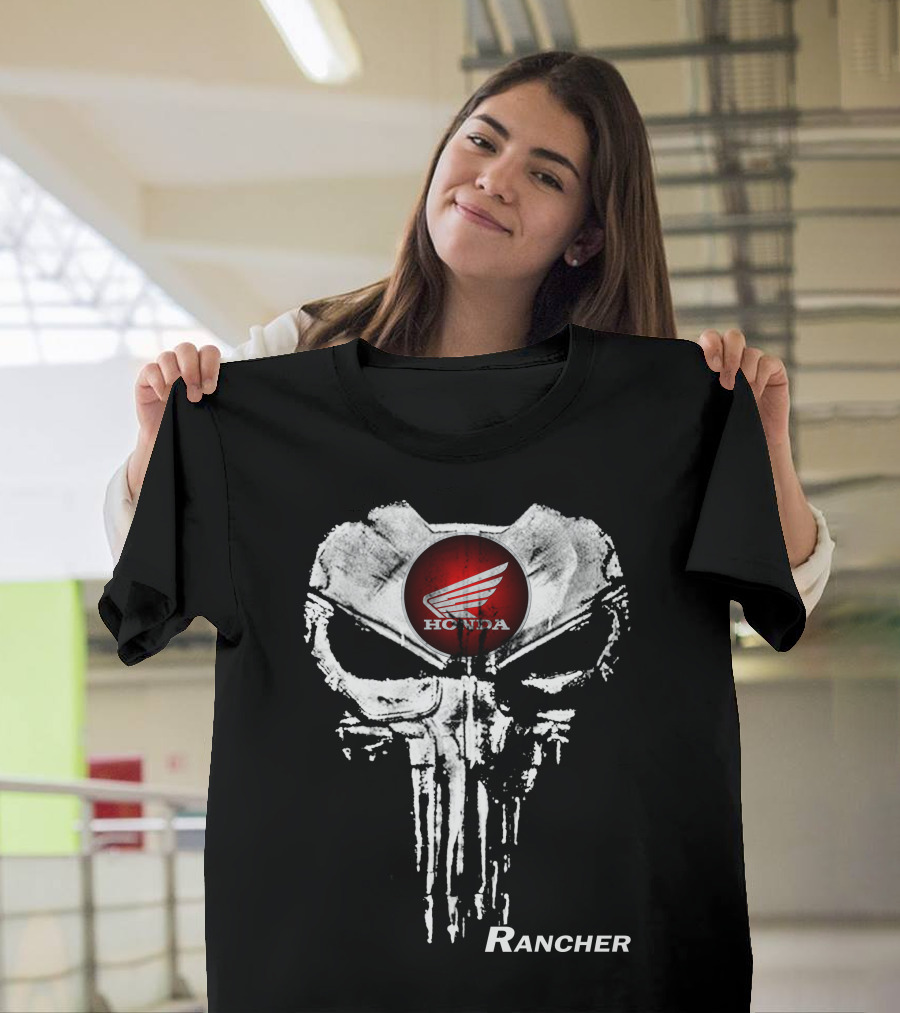 Honda Rancher Punisher Skull T-Shirt