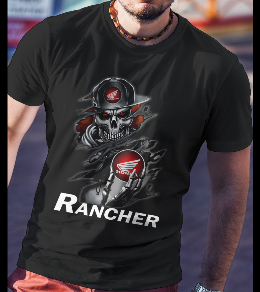 Rancher 16 Honda Skull T-Shirt