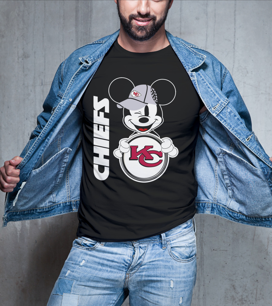 CHIEFS KC Mickey Mouse Hat T-Shirt