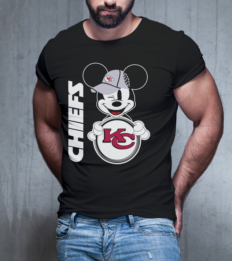 CHIEFS KC Mickey Mouse Hat T-Shirt