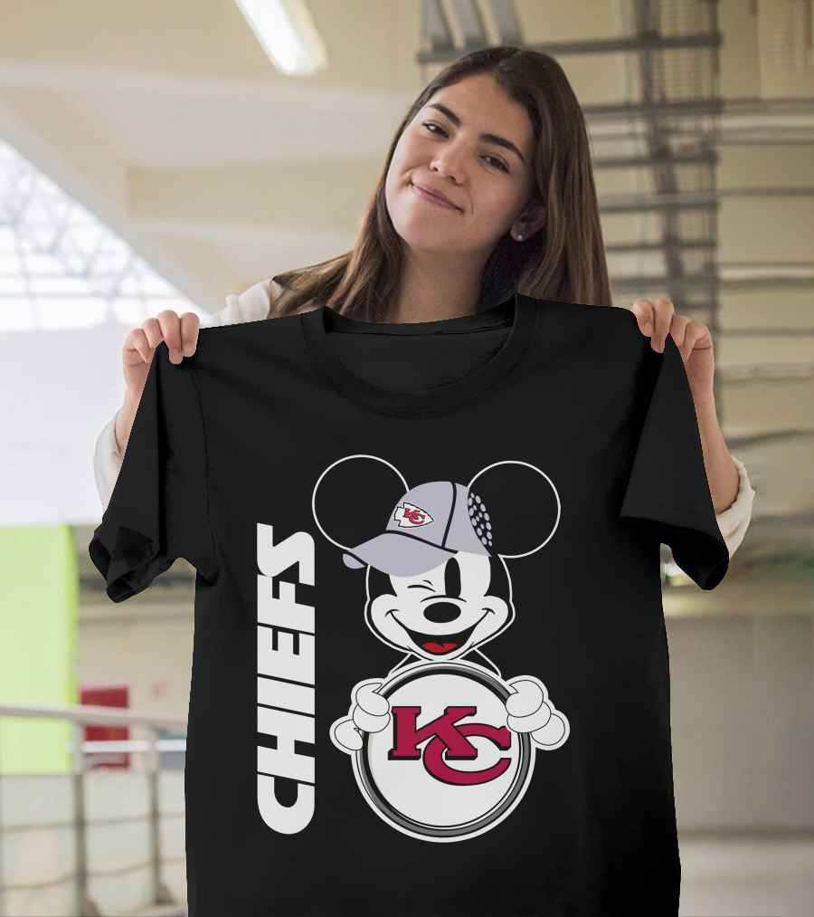 CHIEFS KC Mickey Mouse Hat T-Shirt