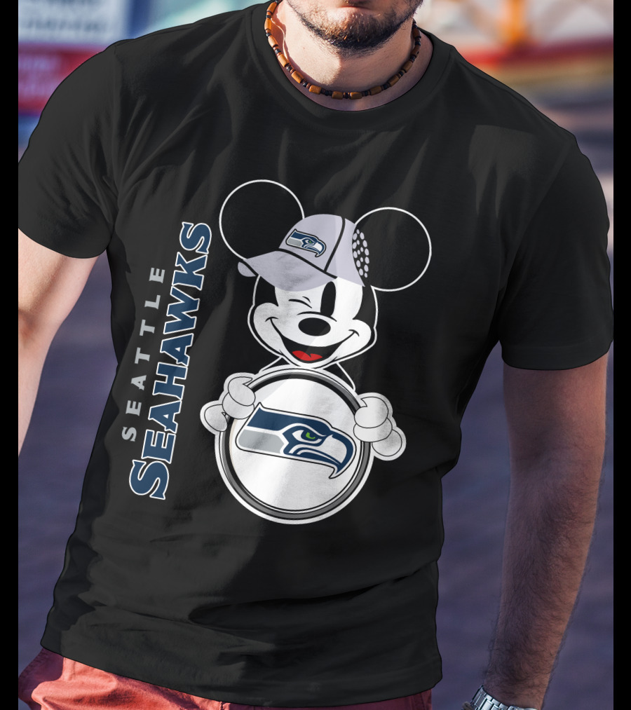 Seattle Seahawks Mickey Mouse Logo 3 T-Shirt