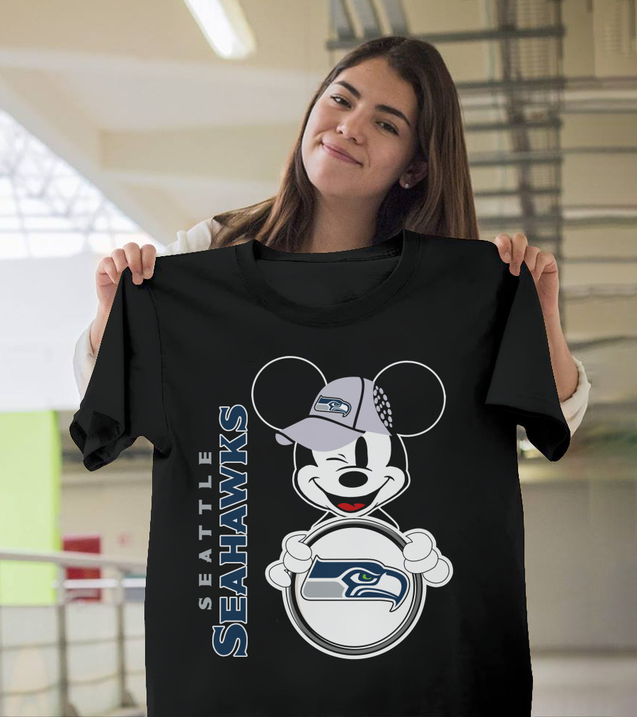 Seattle Seahawks Mickey Mouse Logo 3 T-Shirt