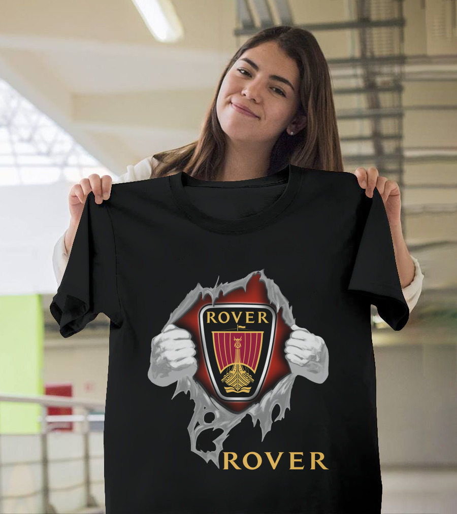 Rover Viking Ship Emblem Ripped T-Shirt