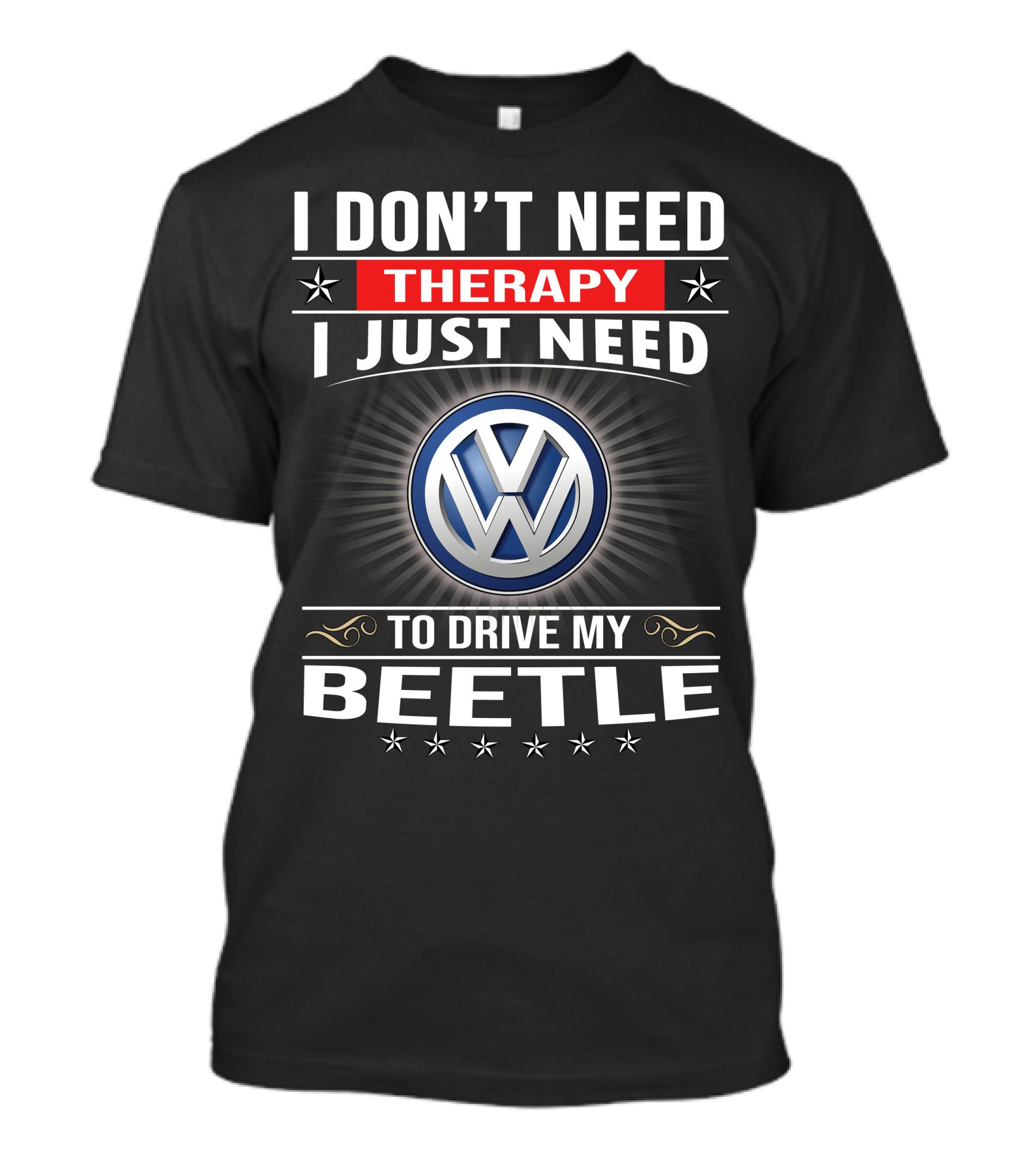 Volkswagen Beetle Therapy Driving Enthusiast T-Shirt