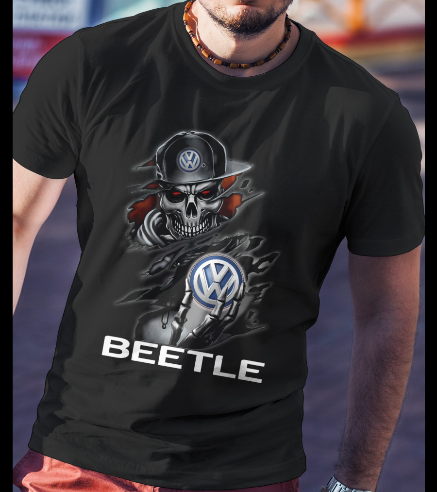 Volkswagen Beetle 08 Skull T-Shirt