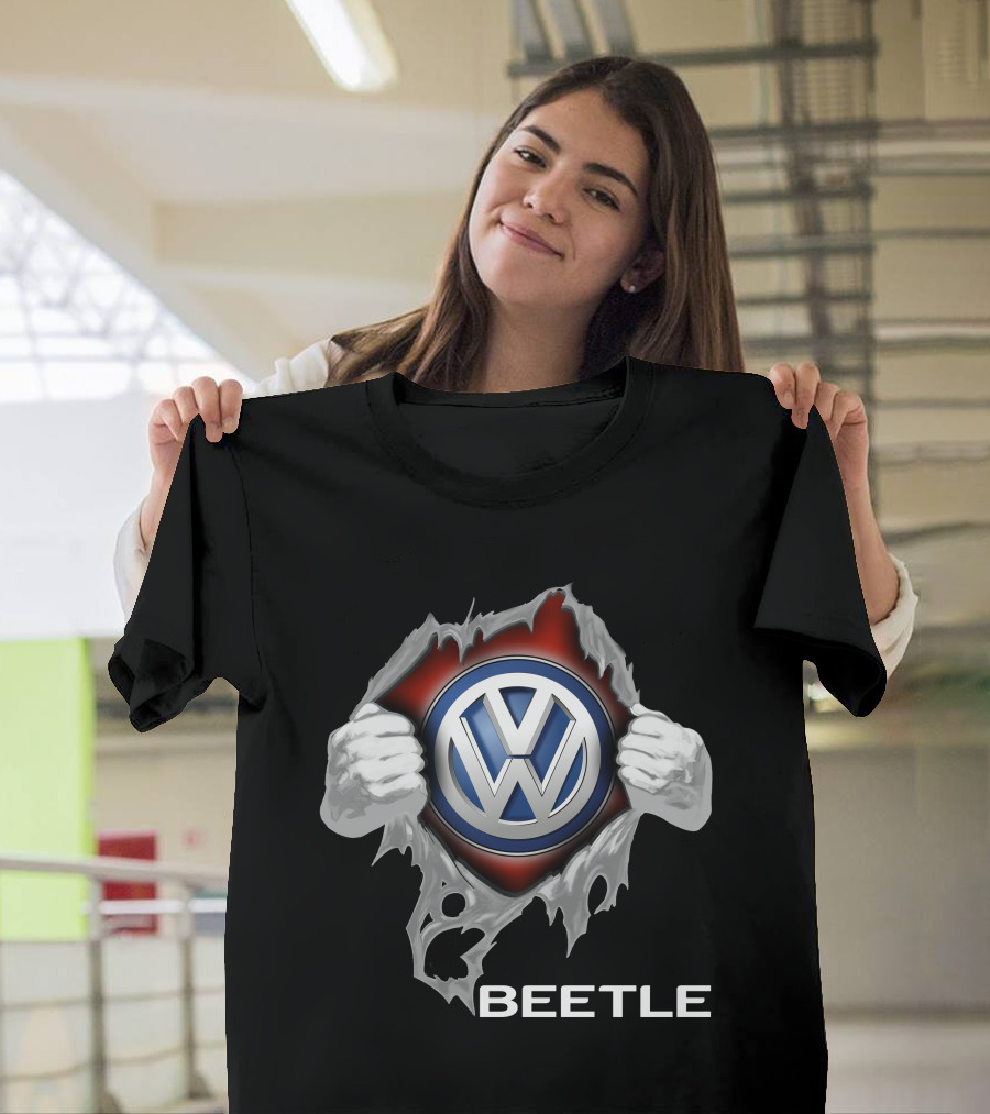 Volkswagen Beetle 05 Logo Ripped T-Shirt