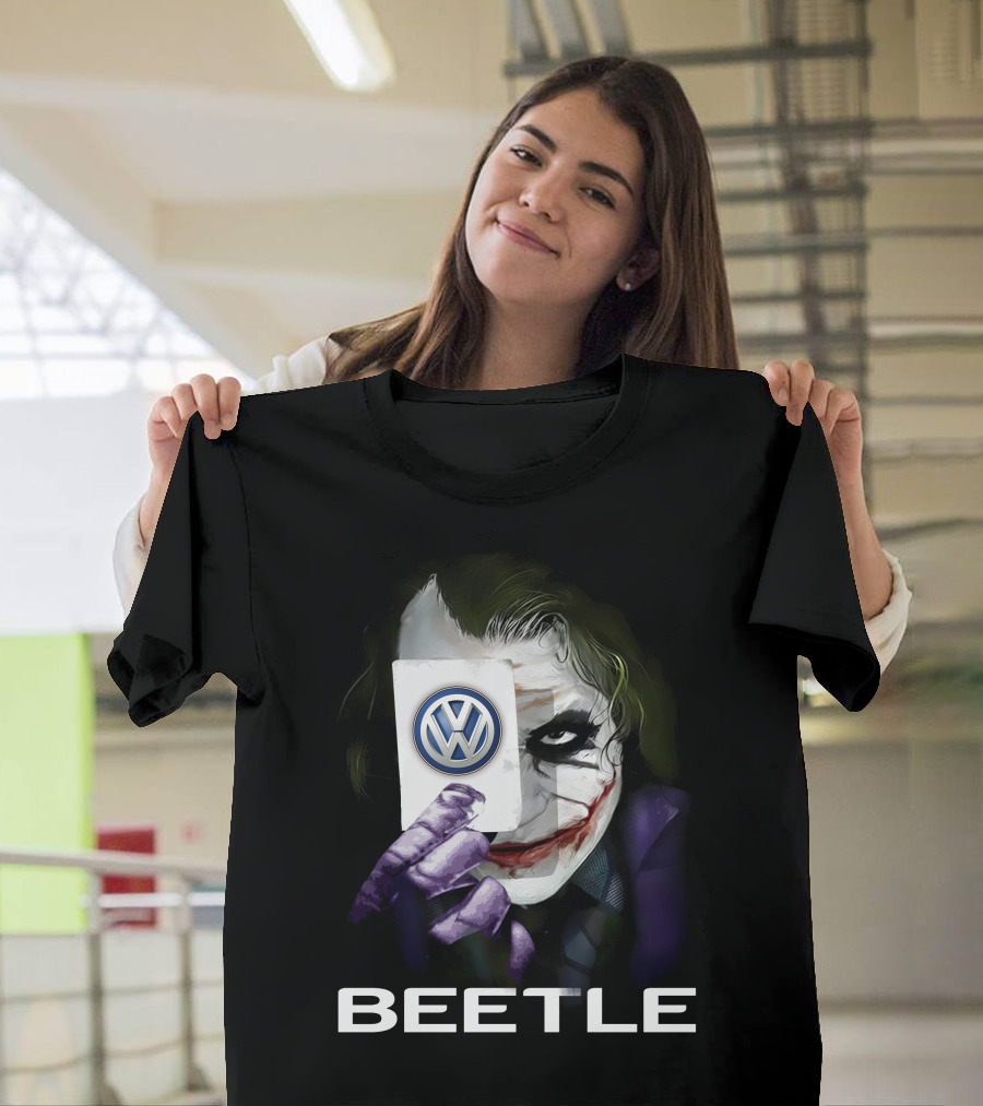 Beetle Volkswagen Joker Card Visual Fusion T-Shirt