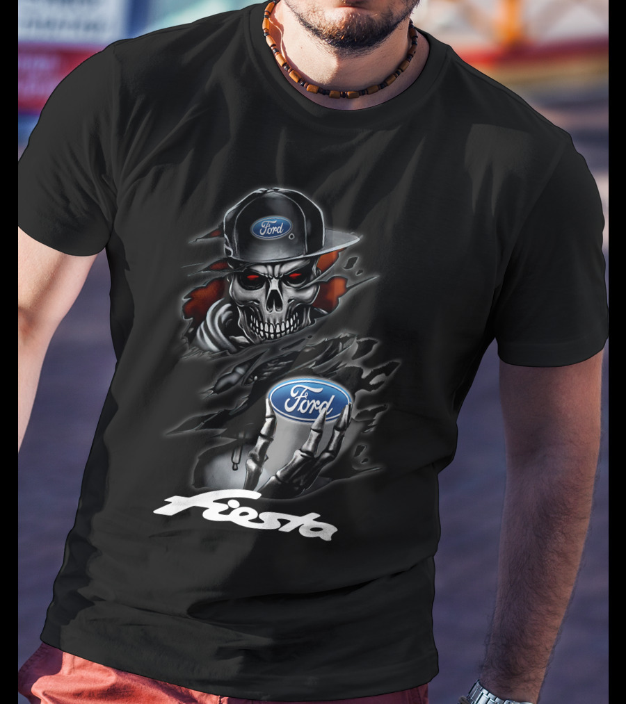 Fiesta Ford Skull Cap And Claw T-Shirt
