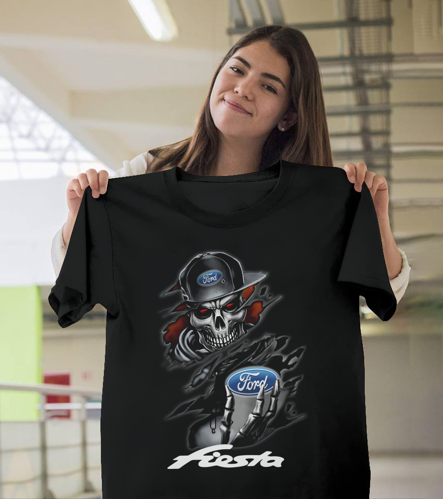 Fiesta Ford Skull Cap And Claw T-Shirt