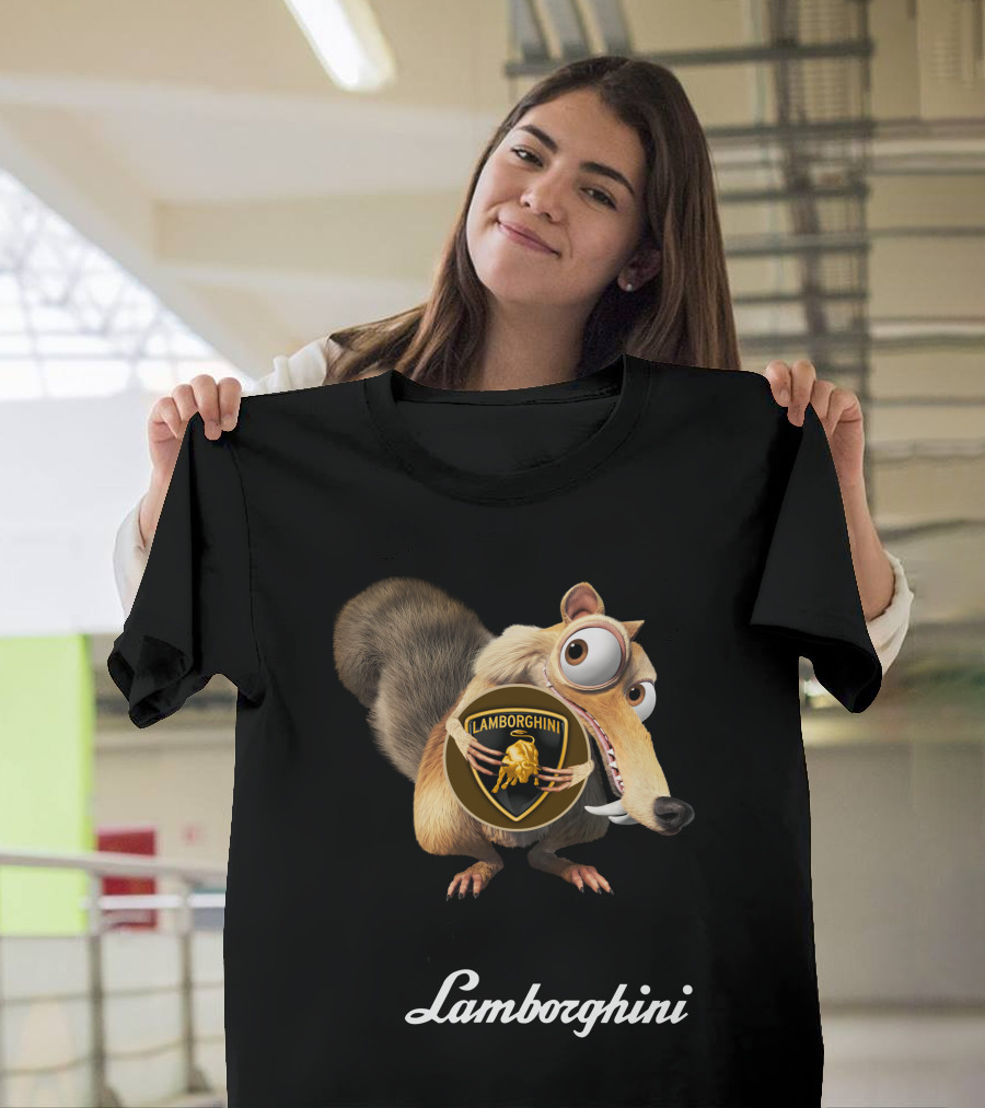 Lamborghini Ice Age Scrat Holding T-Shirt