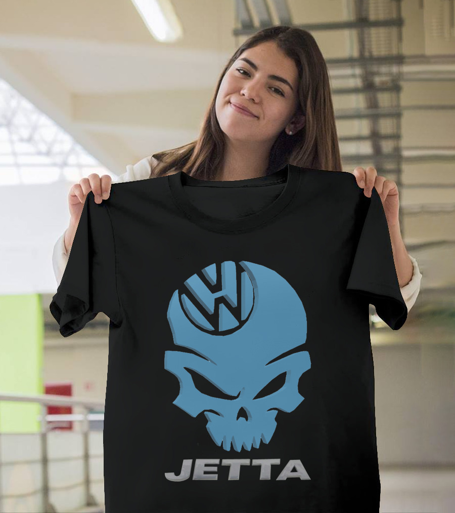 Jetta VW Skull Logo Blue T-Shirt
