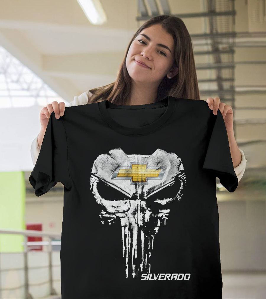 Silverado Chevrolet Punisher Skull Logo T-Shirt