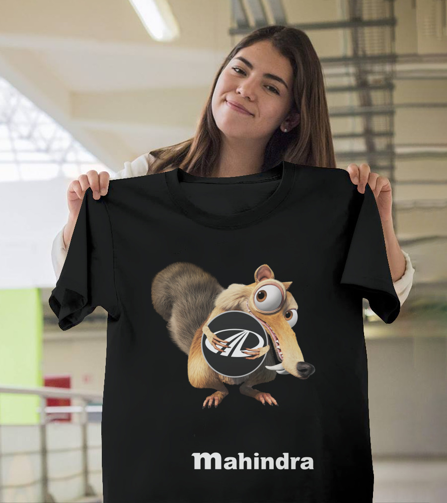 Mahindra 01 Ice Age Scrat Character Holding T-Shirt