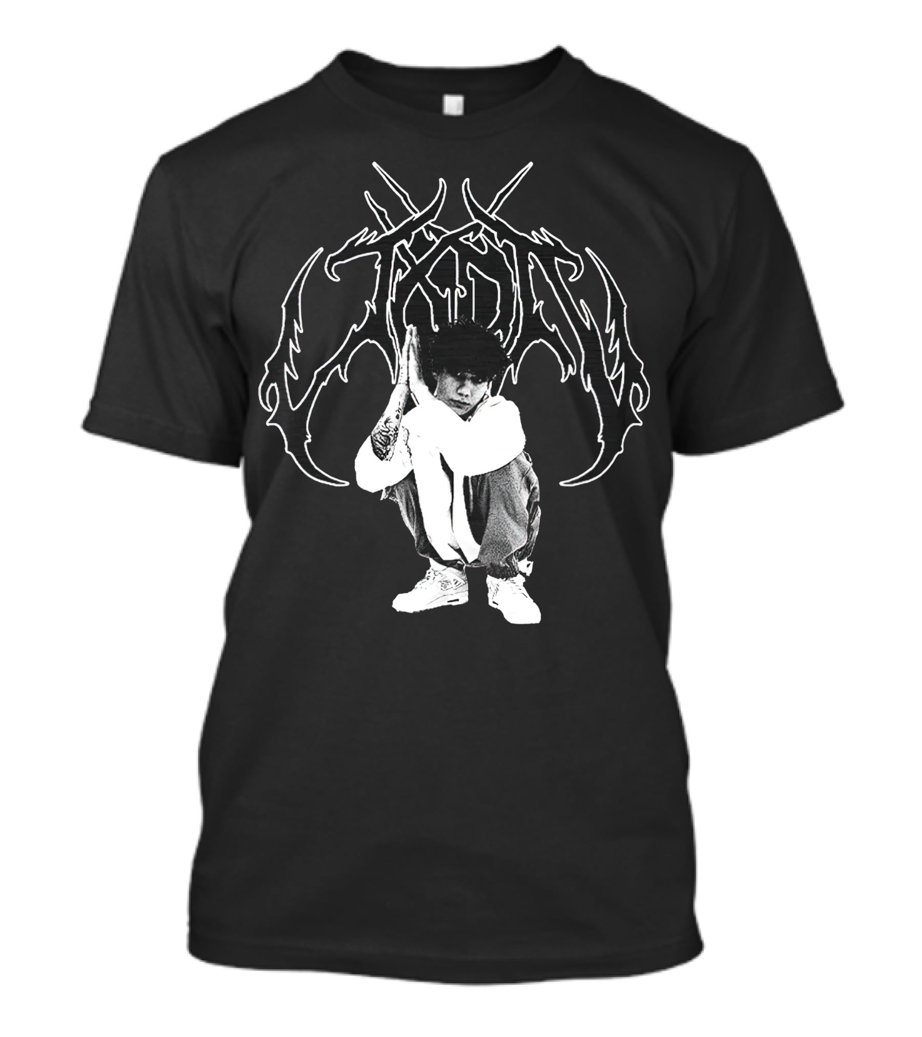 Jxdn Crouching Figure With Intricate T-Shirt