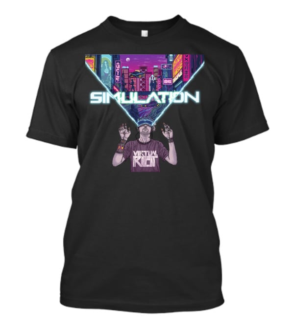 VIRTUAL RIOT SIMULATION CITYSCAPE EXPERIENCE T-Shirt
