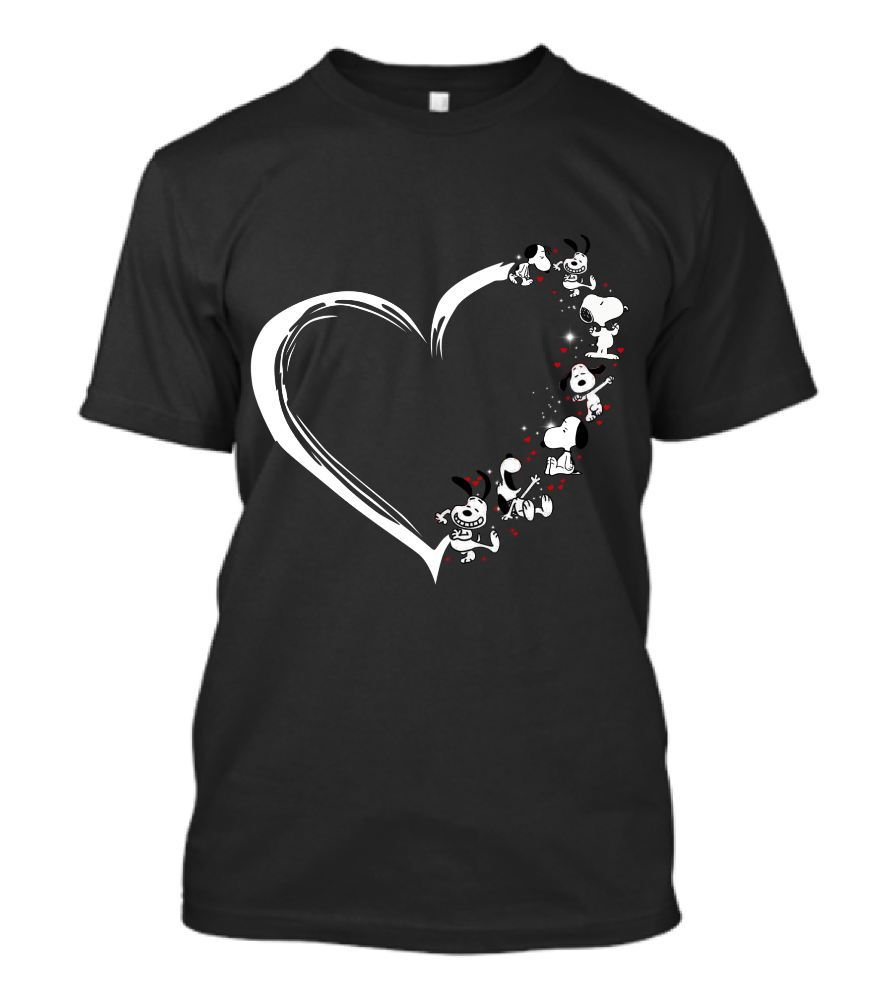Heartsnop Peanuts Snoopy Heart Shape Love T-Shirt