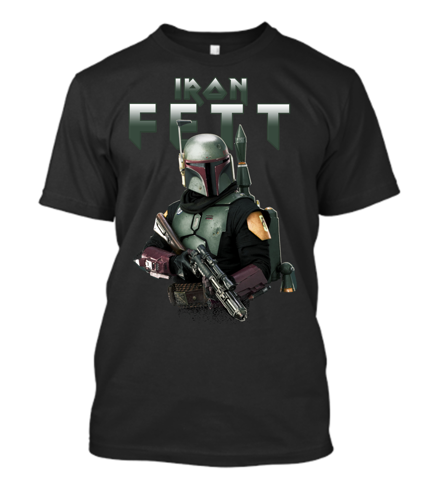 Iron Fett Boba Crossover Mandalorian Suit Concept T-Shirt