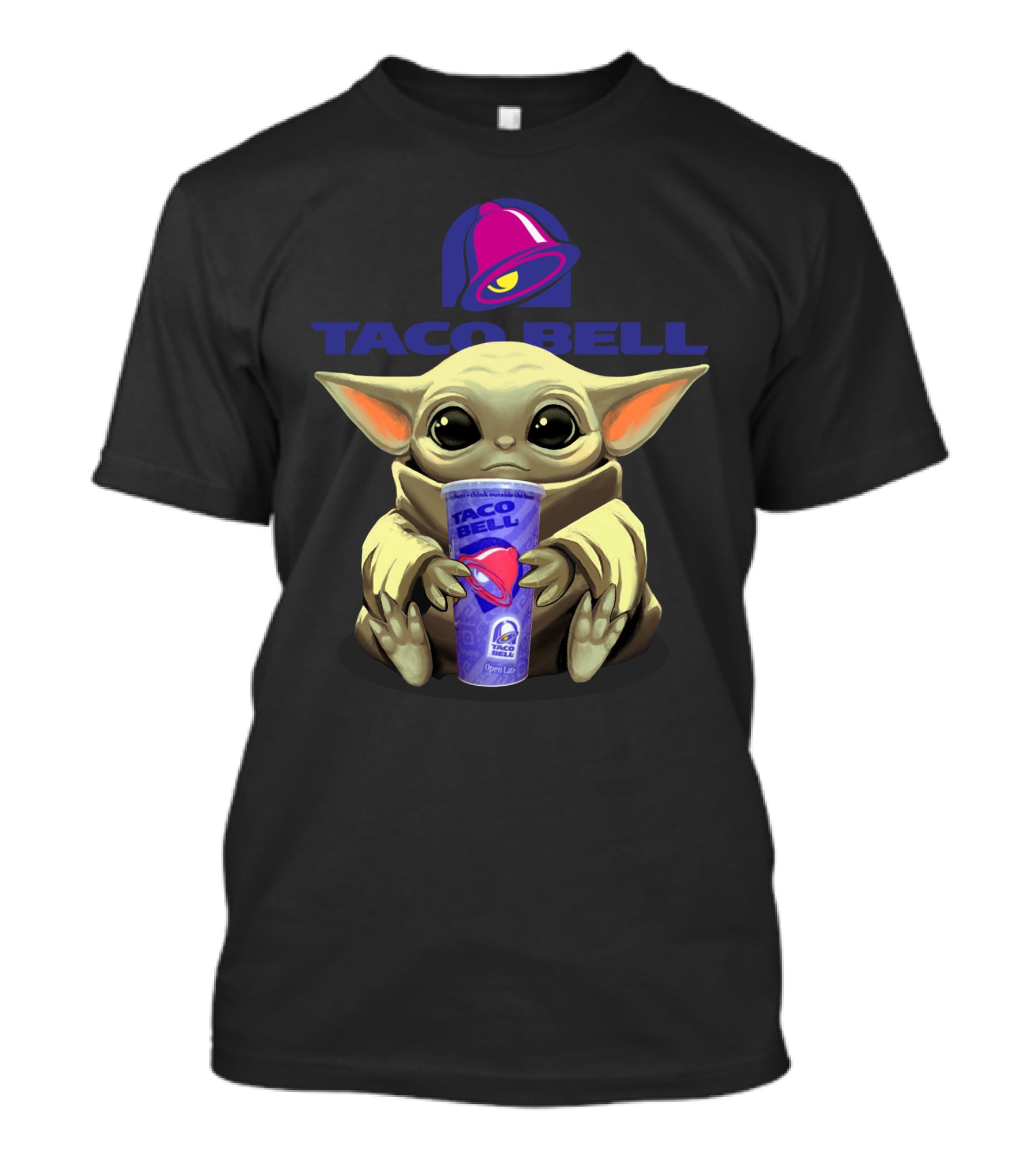 Taco Bell Baby Yoda Holding Drink T-Shirt