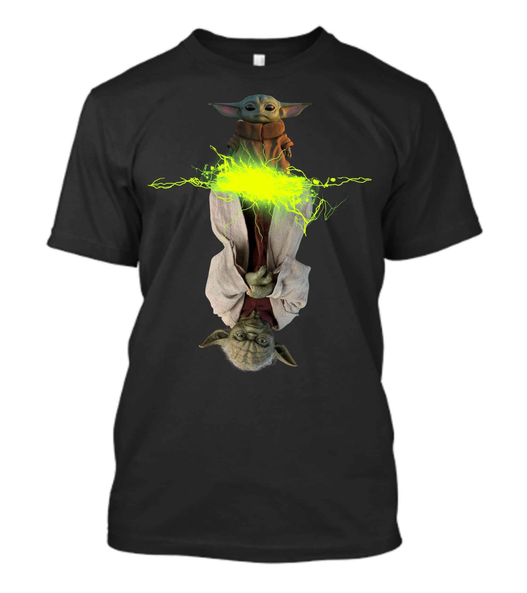 Star Wars Yoda And Grogu Lightning Force T-Shirt