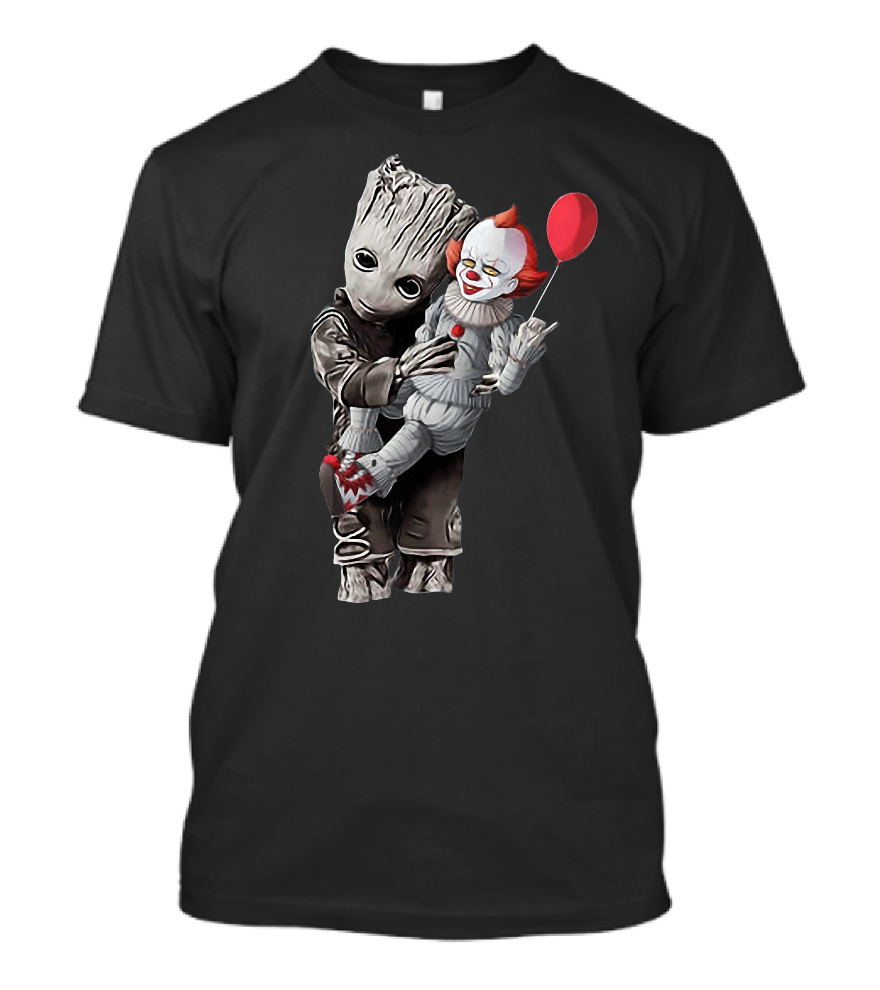 Groot Holding Pennywise With Balloon T-Shirt
