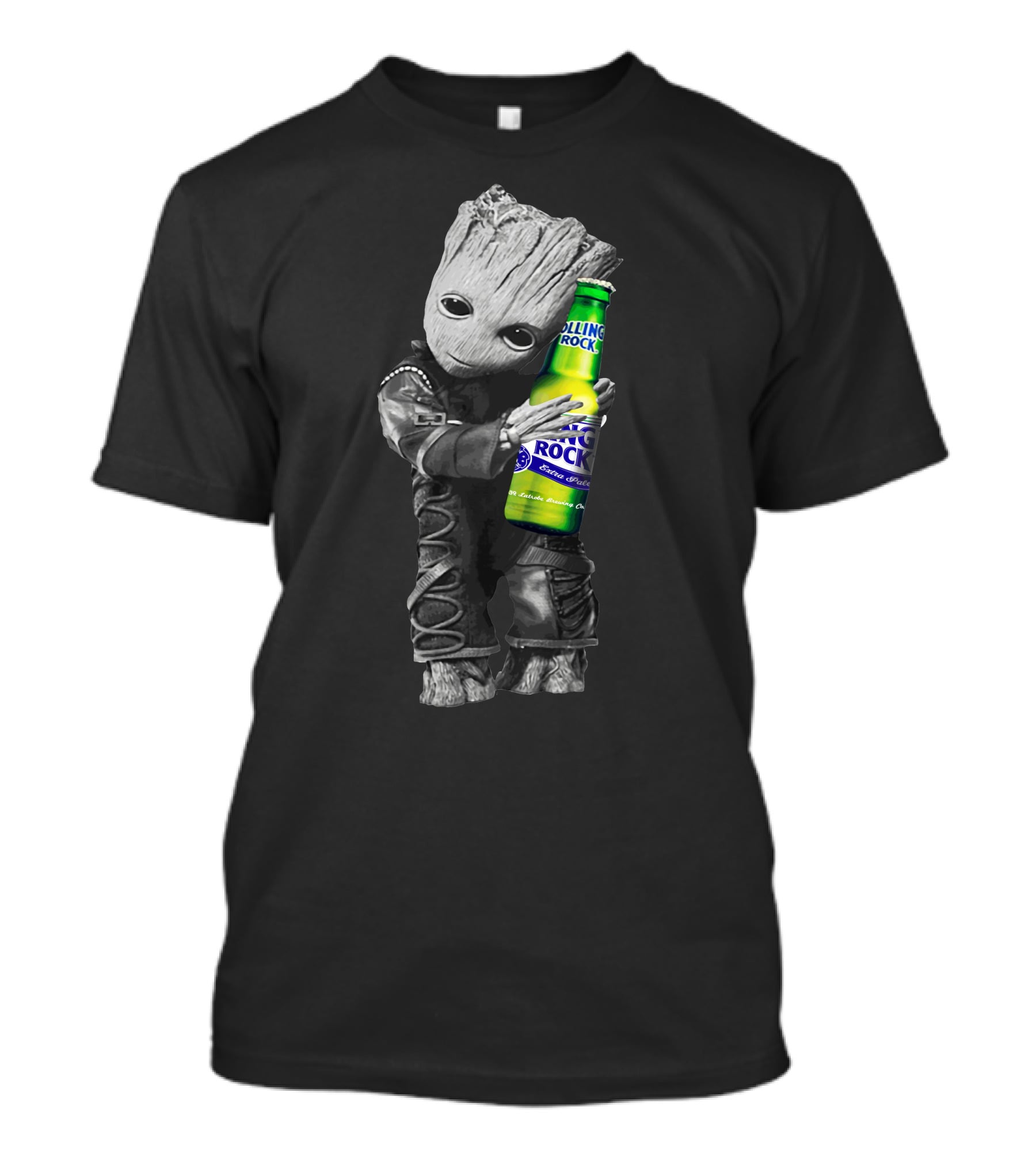 Groot Hugging Rolling Rock Beer T-Shirt