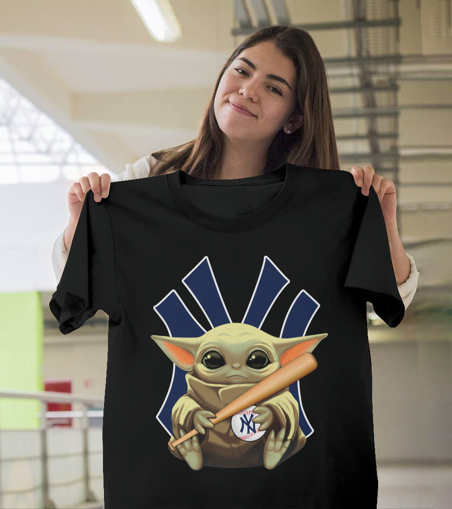 Baby Alien Baseball Team Logo Crossover T-Shirt