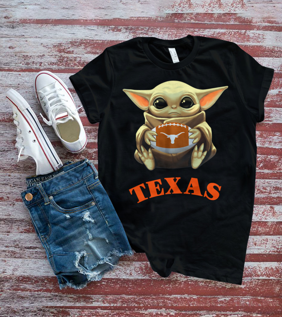 Texas Longhorns Yoda Baby Football T-Shirt