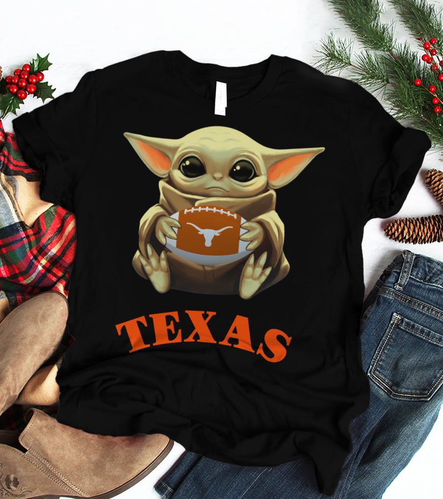 Texas Longhorns Yoda Baby Football T-Shirt