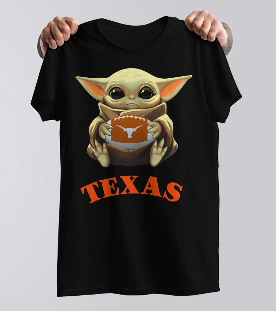 Texas Longhorns Yoda Baby Football T-Shirt