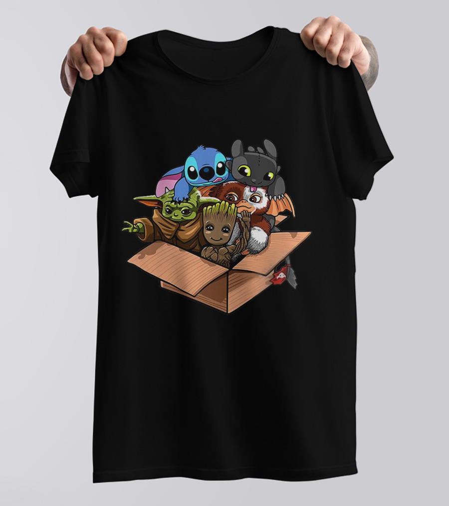 Baby Yoda Groot Stitch Gizmo Toothless T-Shirt