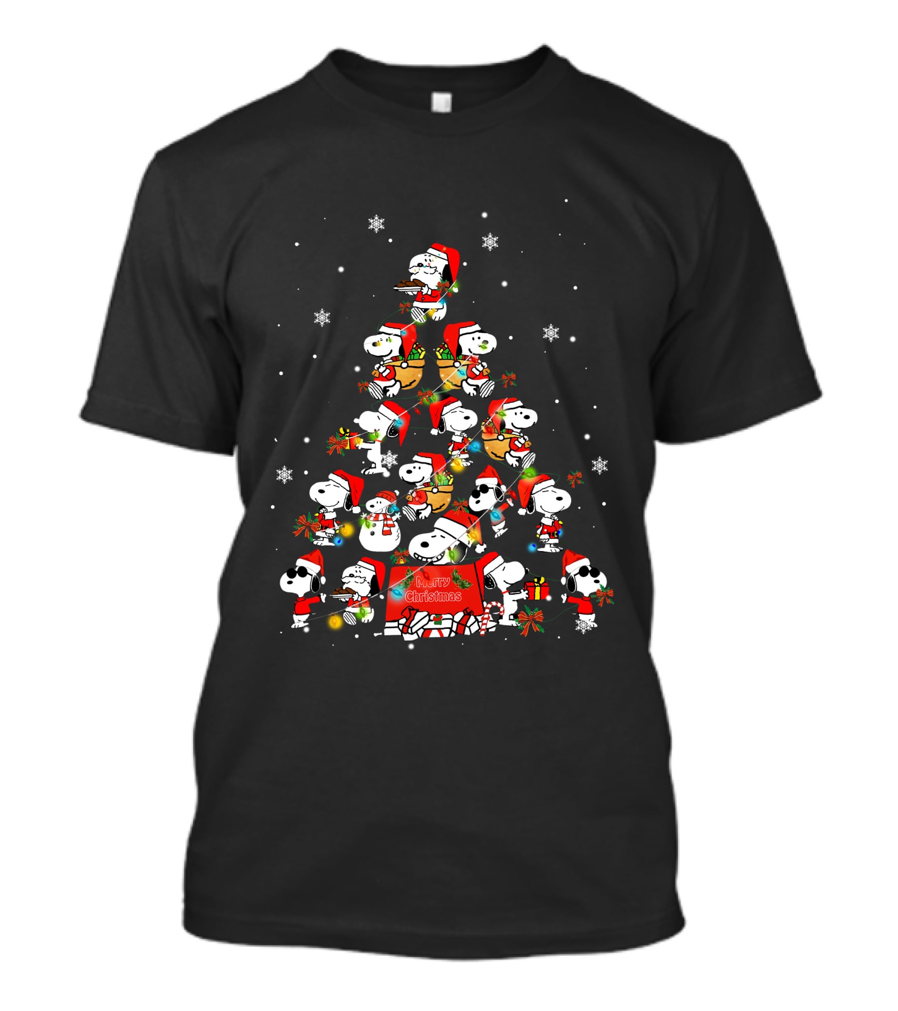 Snoopy Christmas Tree With Santa Hats ZN231 T-Shirt
