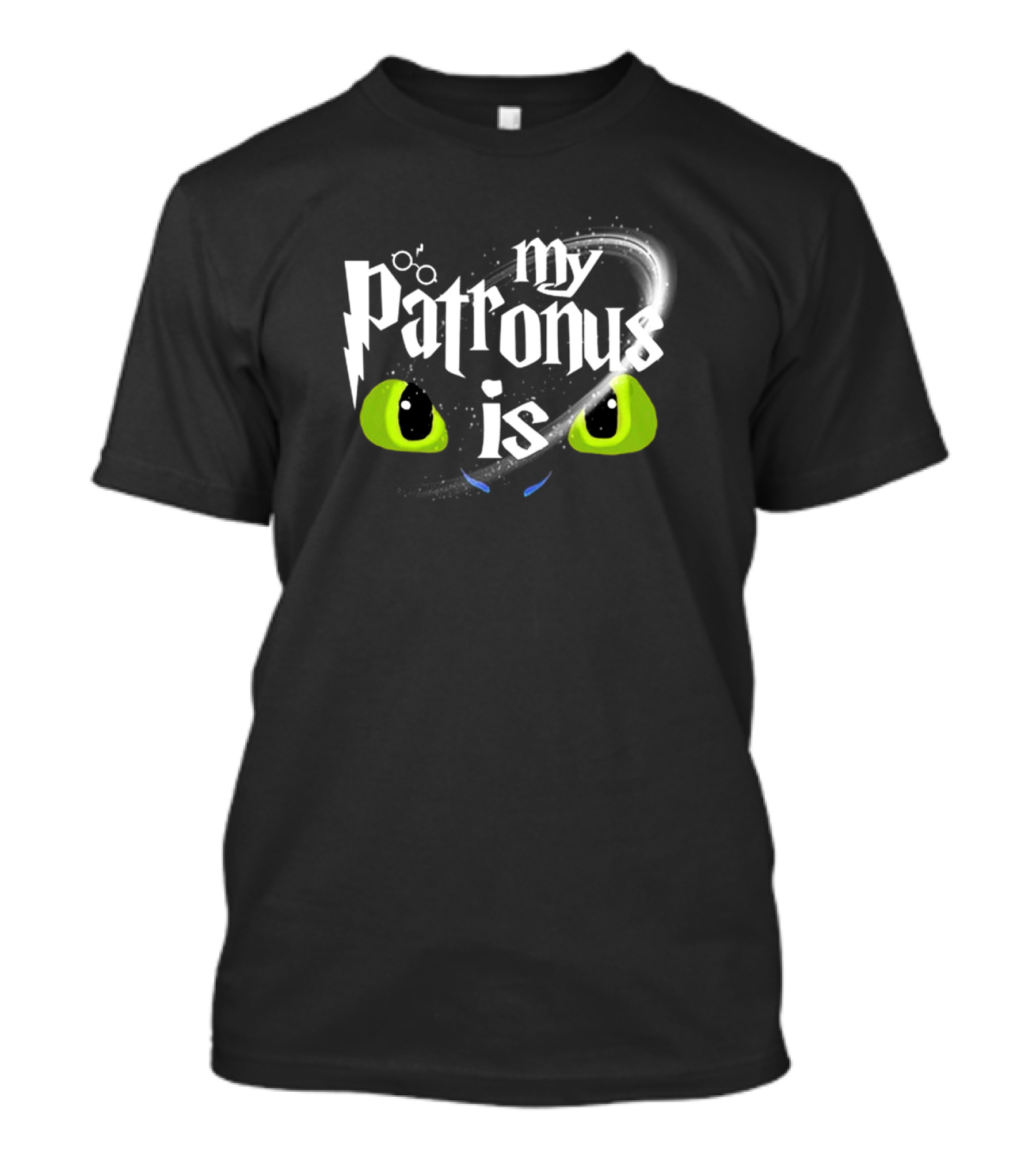 Magical Patronus Featuring Green-Eyed Toothless The Dragon From How To Train Your Dragon T-Shirt