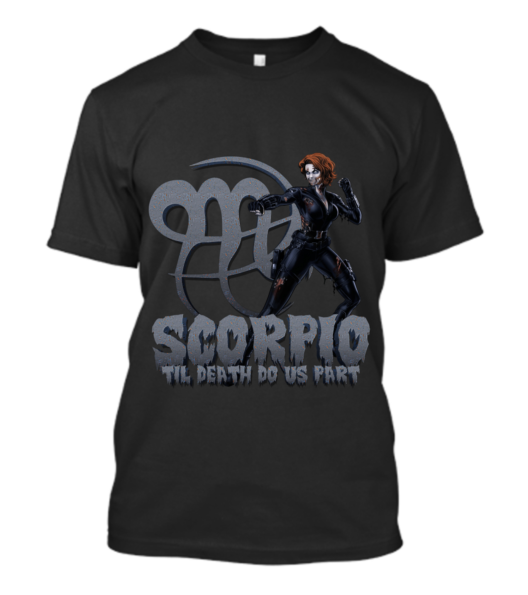 Scorpio Til Death Do Us Part Marvel Black Widow Fans T-Shirt