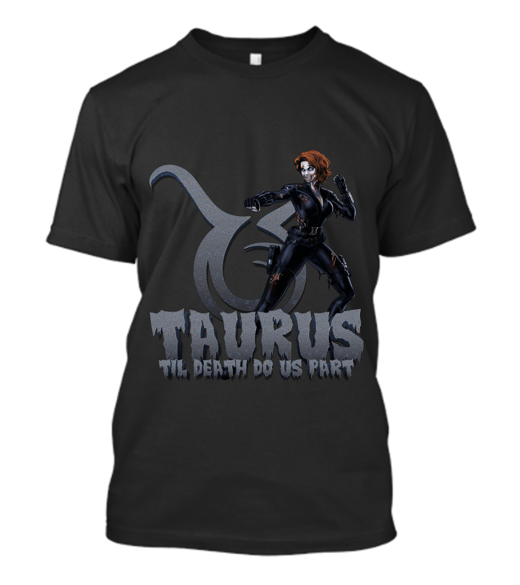 Black Widow Taurus Til Death Do Us Part Marvel Fans T-Shirt