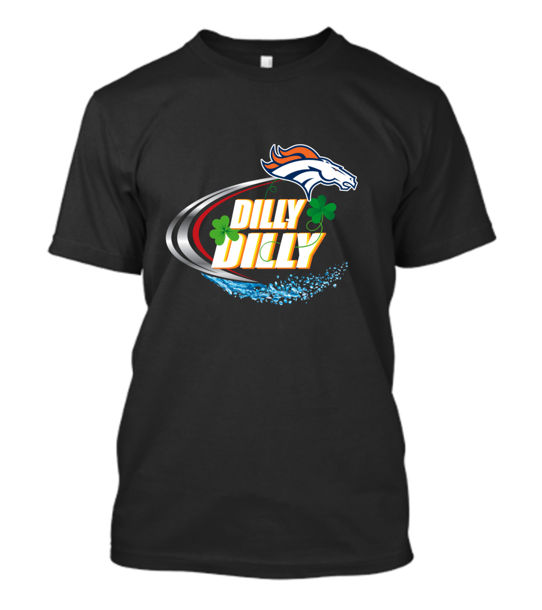 Dilly Dilly Denver Broncos Shamrock Splash T-Shirt