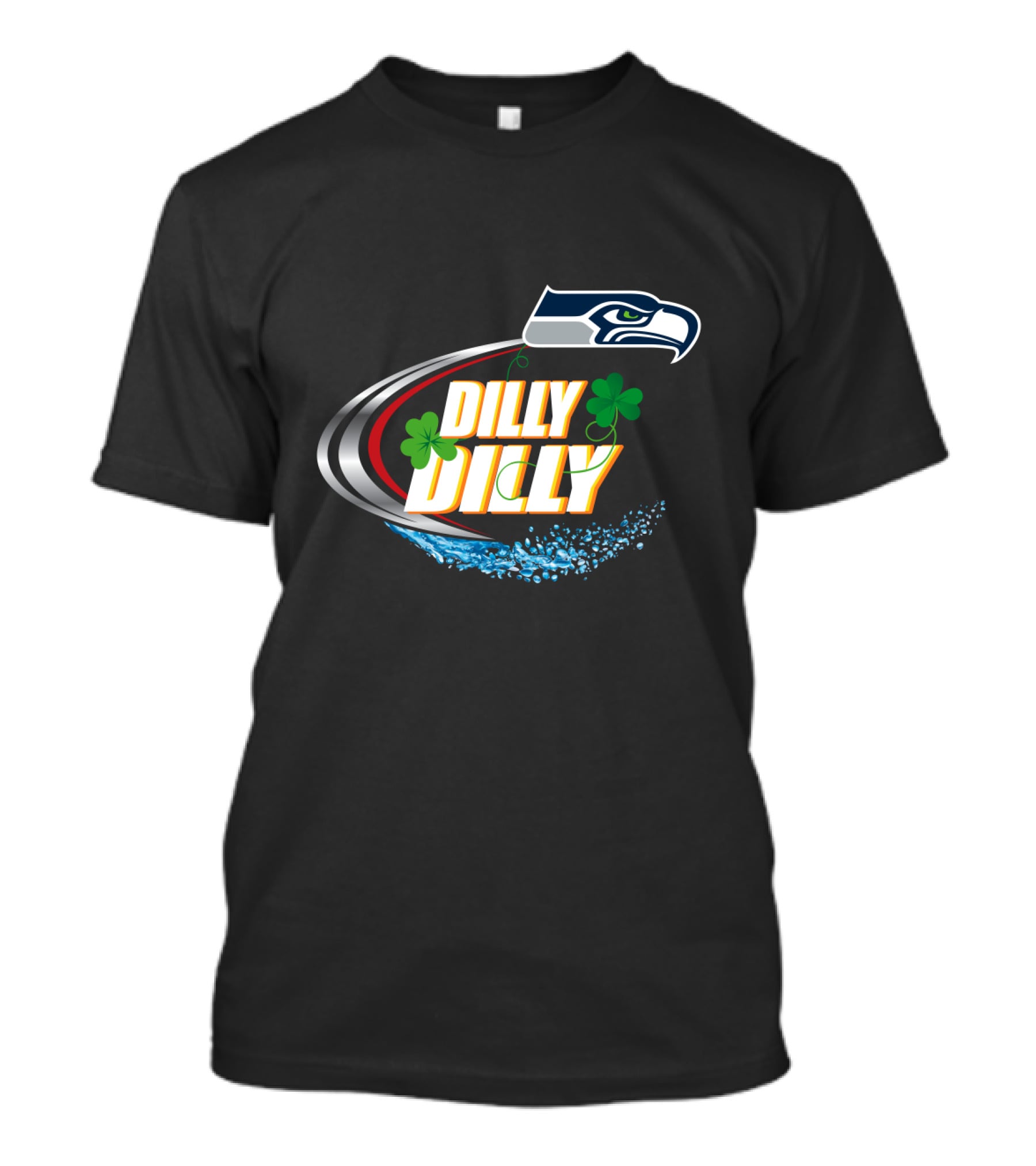 Dilly Dilly Seattle Seahawks Clover Splash T-Shirt