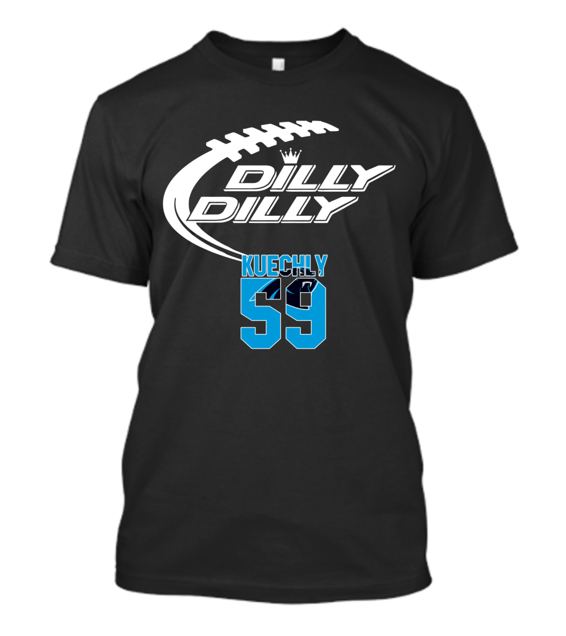 Carolina Panthers Luke Kuechly 59 Dilly Dilly Football T-Shirt