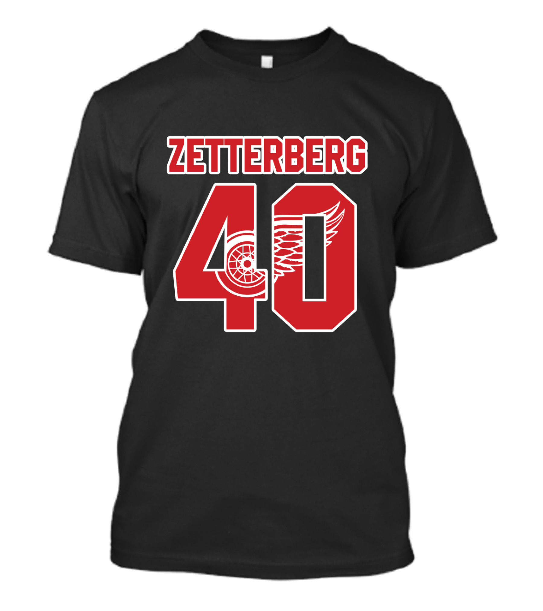 Zetterberg 40 Jersey Detroit Red Wings NHL Iconic Winged Wheel T-Shirt