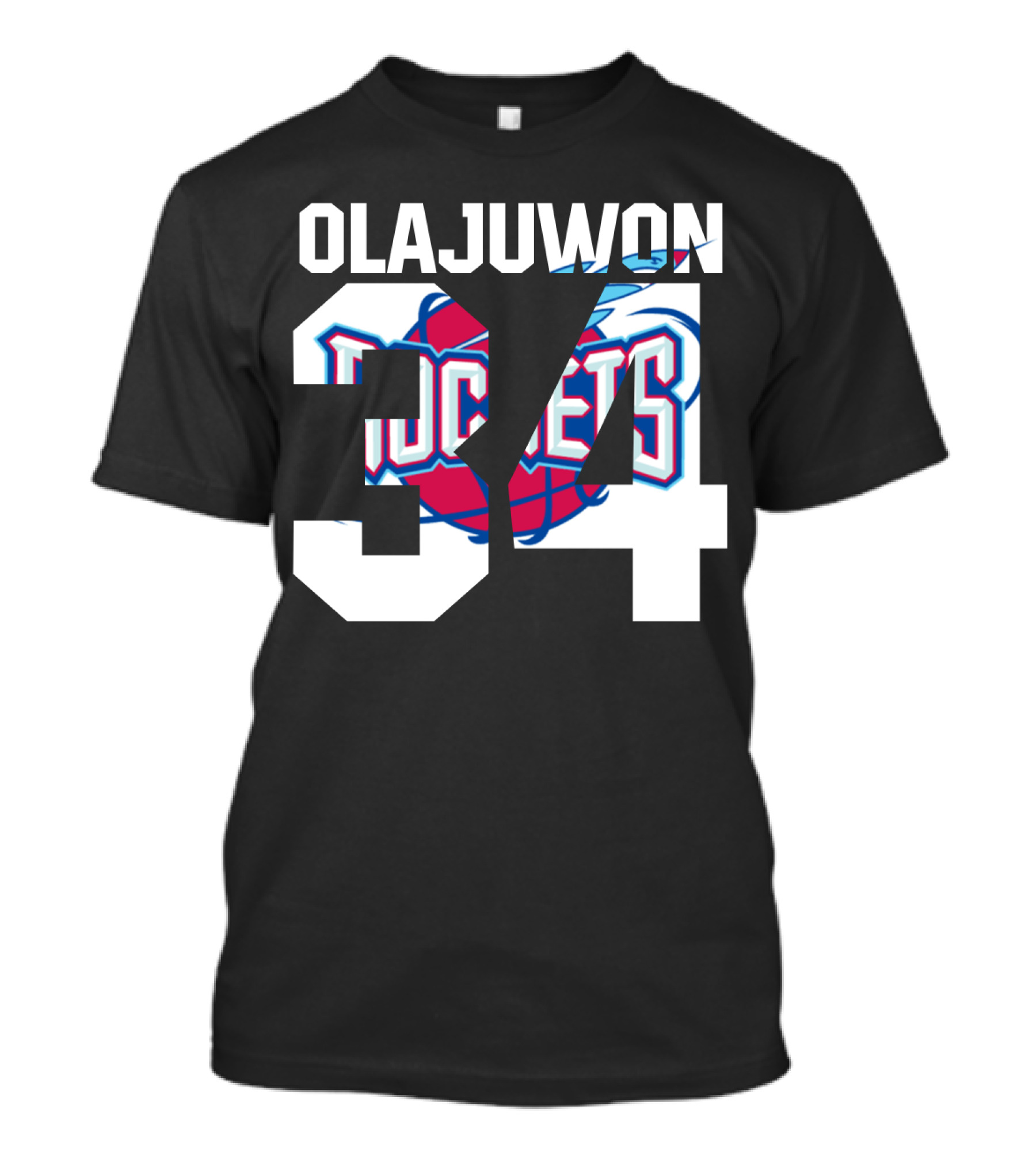 Olajuwon 34 Houston Rockets Basketball T-Shirt