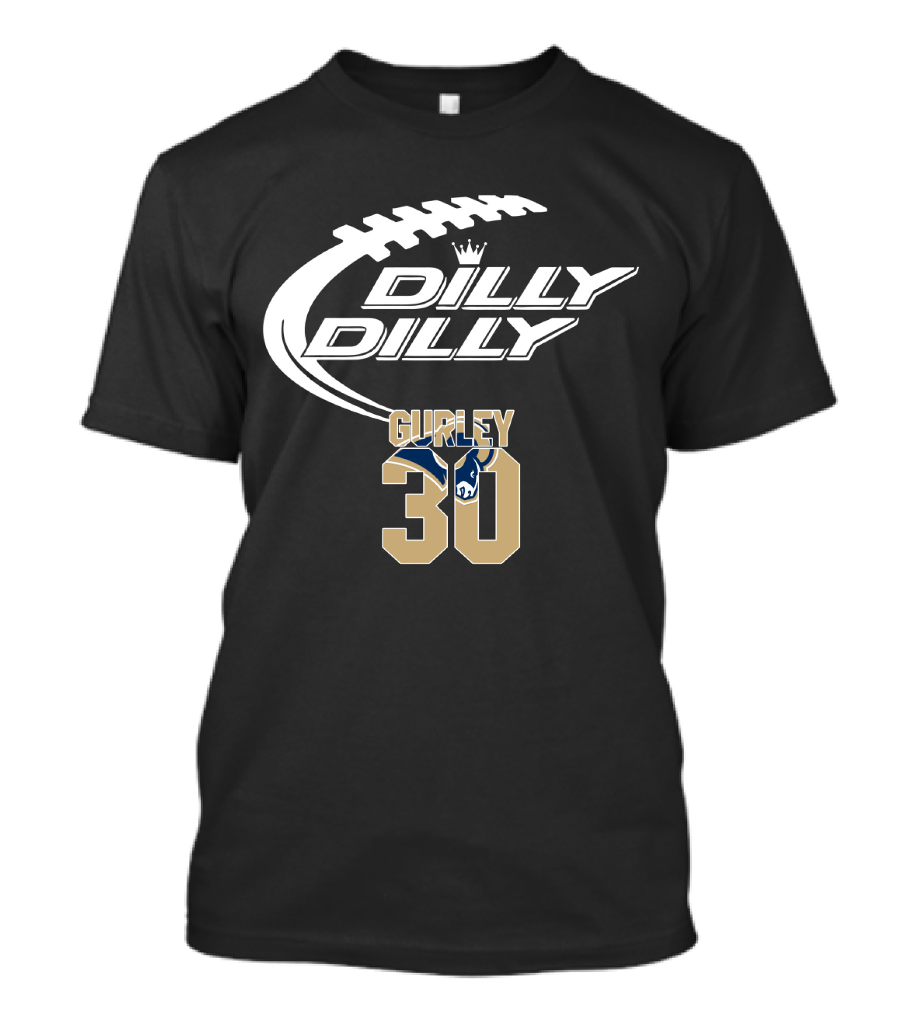 Los Angeles Rams Todd Gurley 30 Dilly Dilly Football T-Shirt