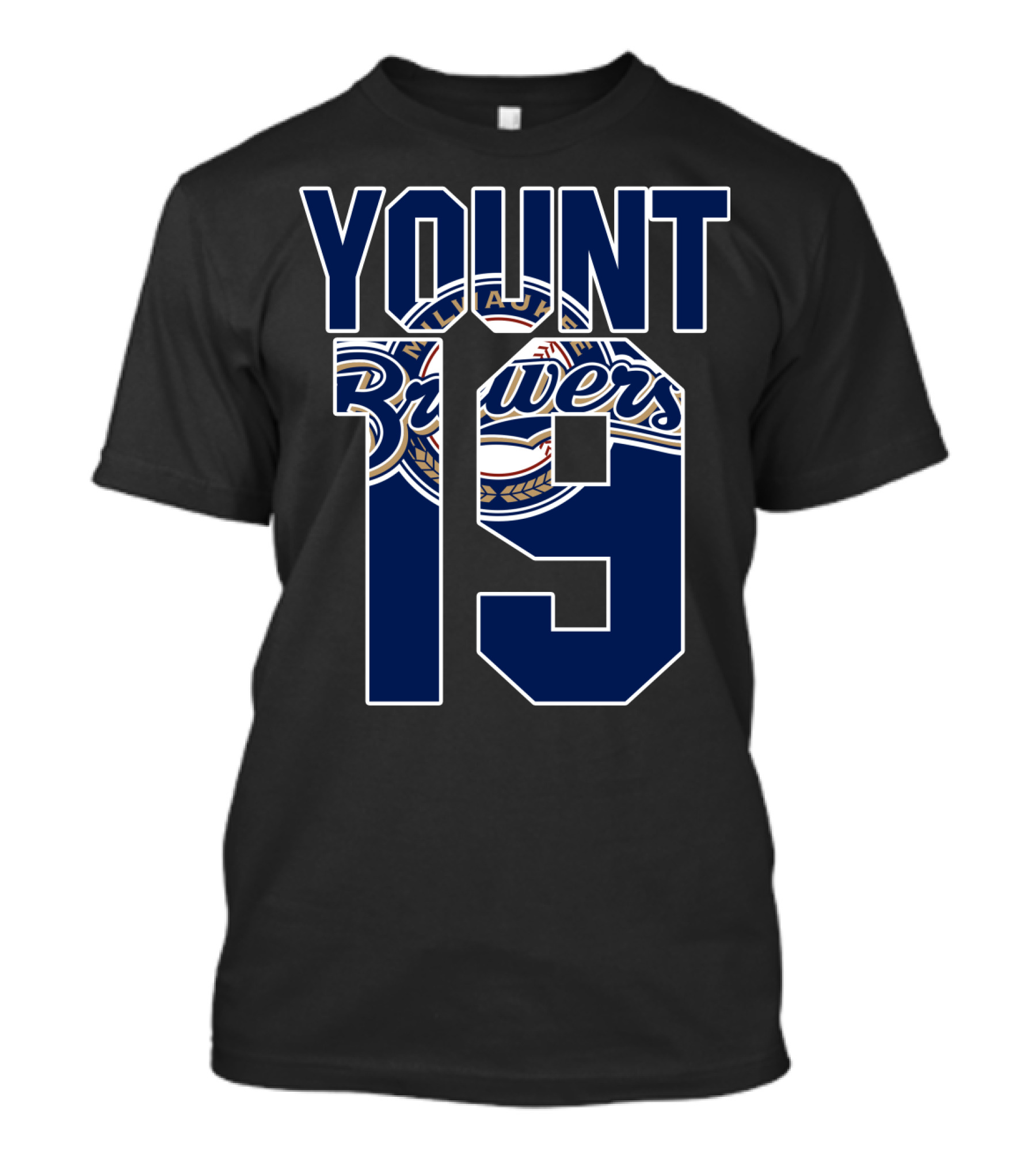 Milwaukee Brewers Yount 19 Baseball Team T-Shirt