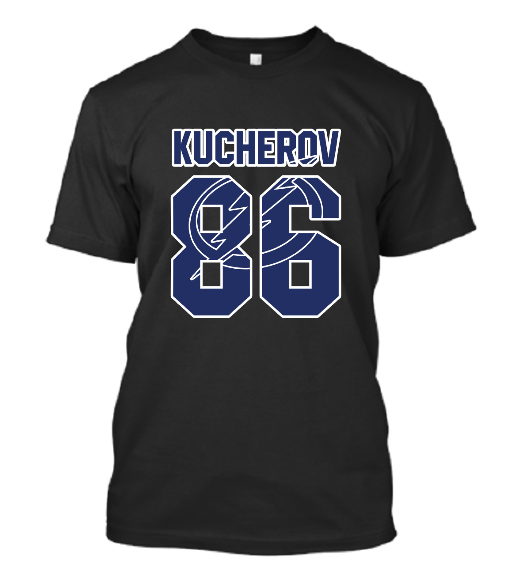 Kucherov 86 Tampa Bay Lightning NHL Bold Blue Numbers With Team T-Shirt