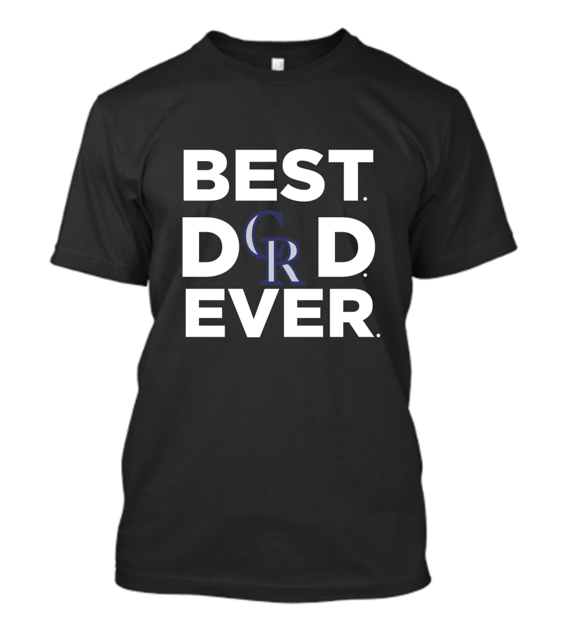 Best Colorado Rockies Dad Ever Cr Logo Father's Day T-Shirt
