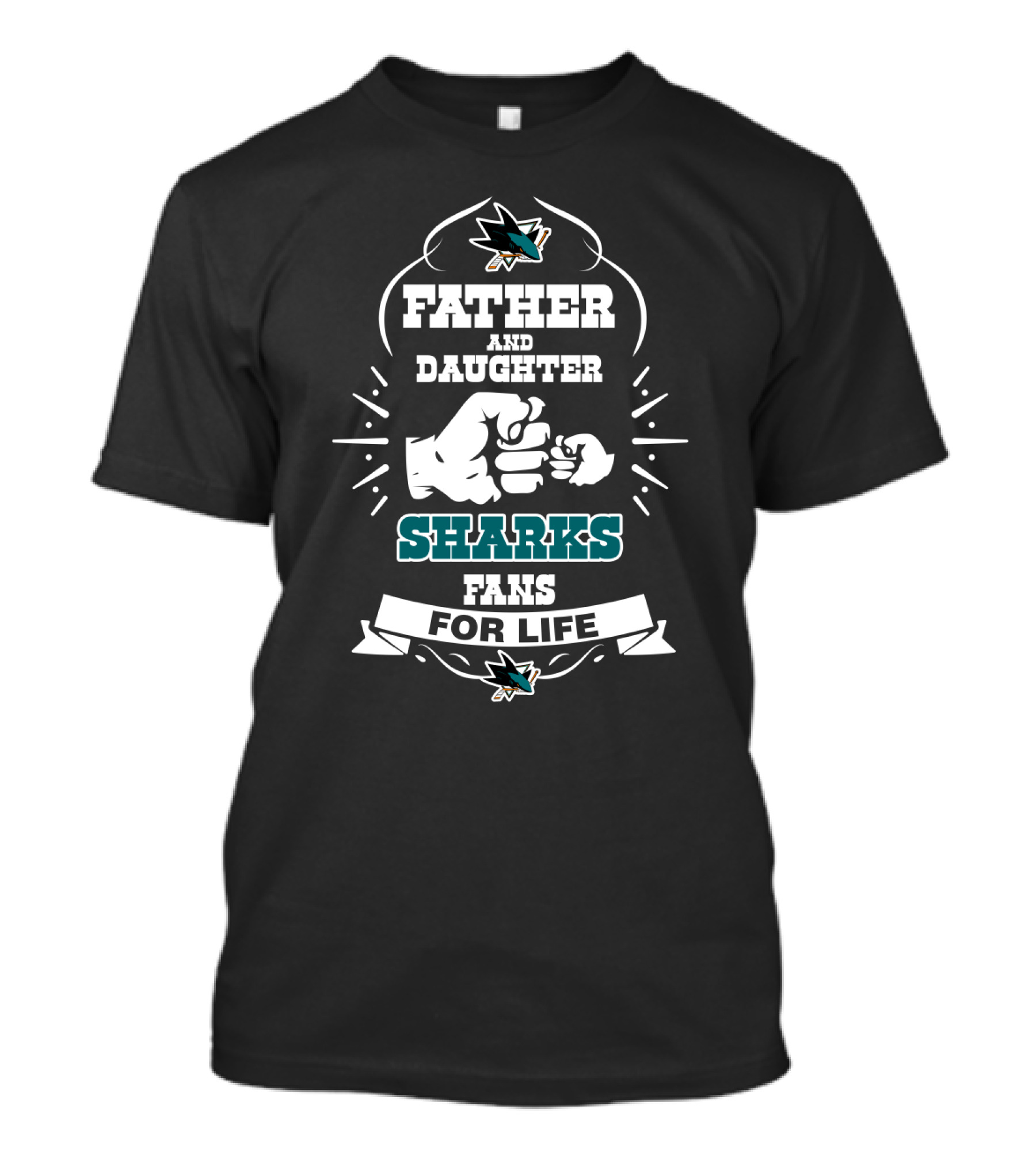 Father And Daughter San Jose Sharks Fans For Life Family Bond T-Shirt