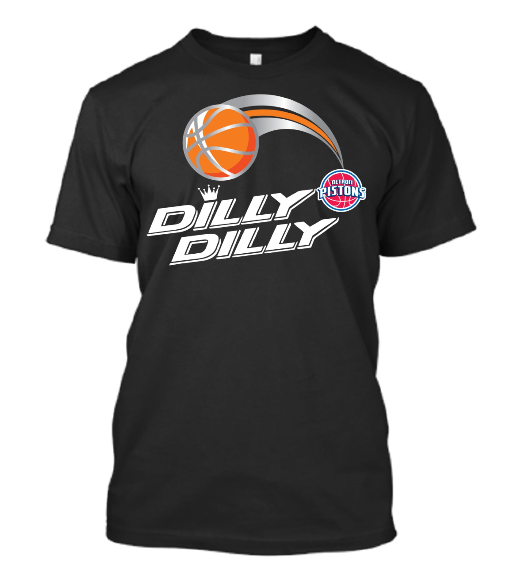 Detroit Pistons Dilly Dilly Basketball Logo And Basketball T-Shirt
