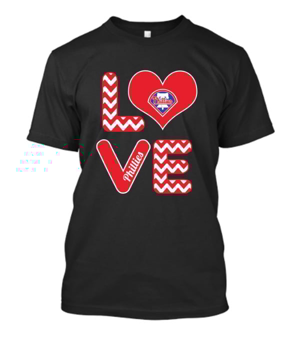 Love Phillies Heart Design For Philadelphia Baseball Fans T-Shirt