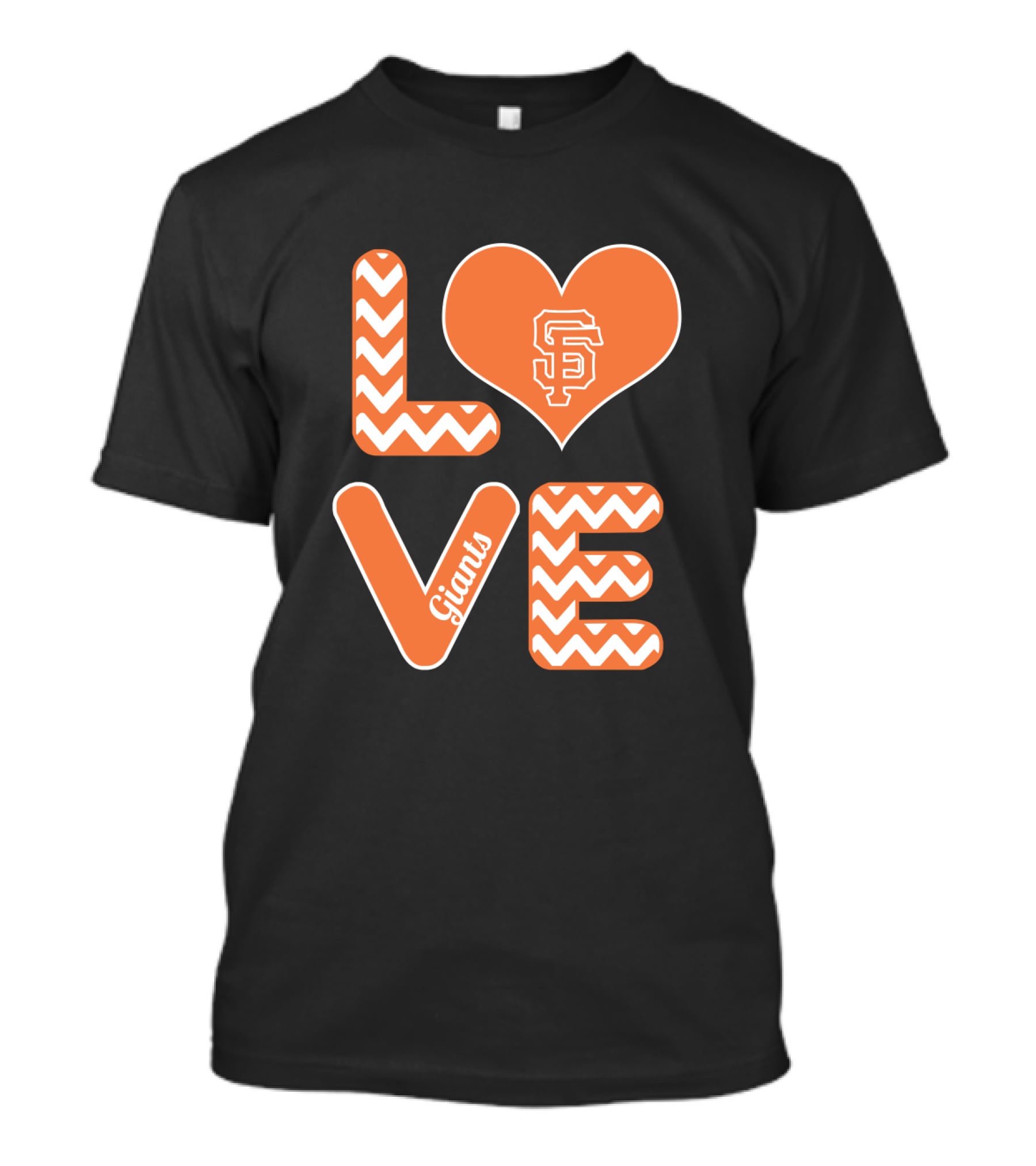 Love San Francisco Giants Heart Logo Fan Baseball T-Shirt