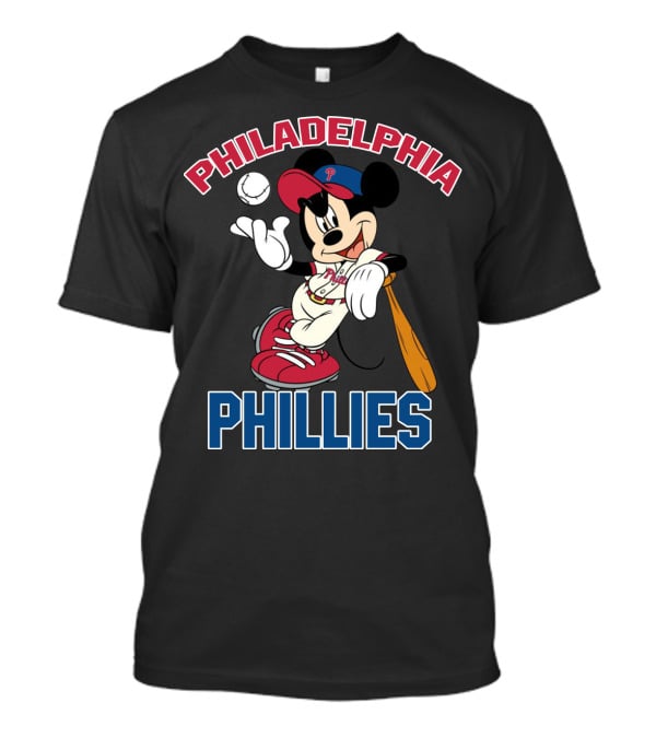Philadelphia Phillies Mickey Mouse Baseball Player T-Shirt