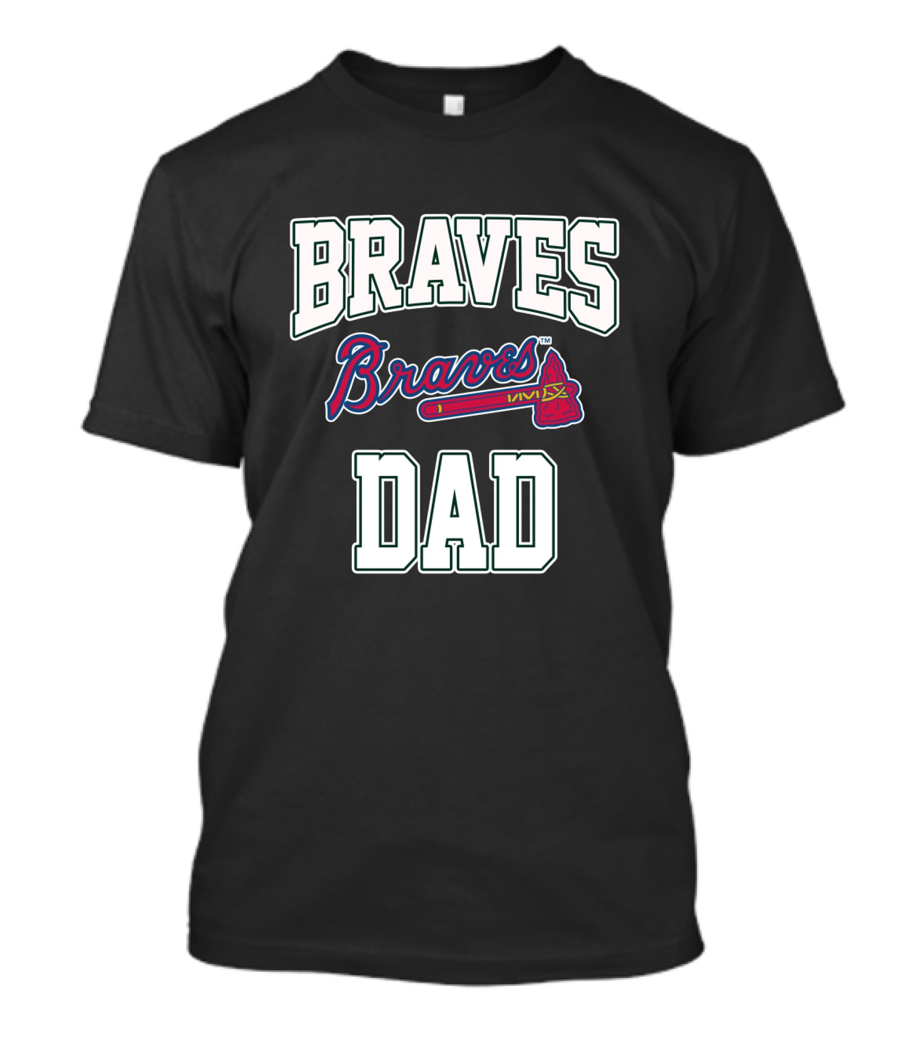 Braves Dad Atlanta Braves Iconic Logo Baseball T-Shirt